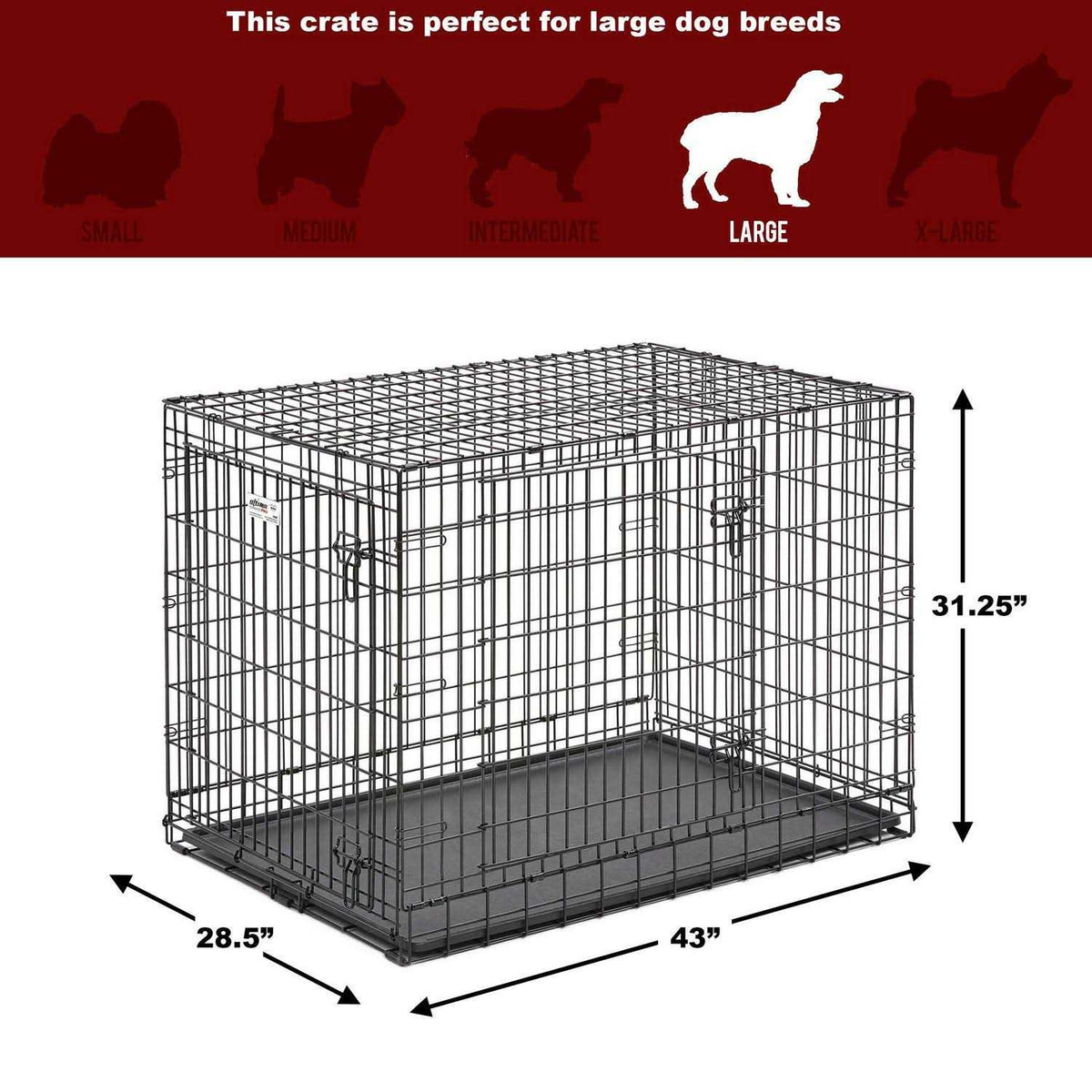 Double Door Dog Crate S7719