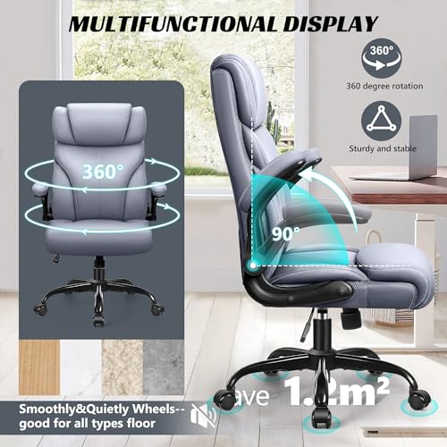 Ergonomic Big and Tall Leather Office Chair N671