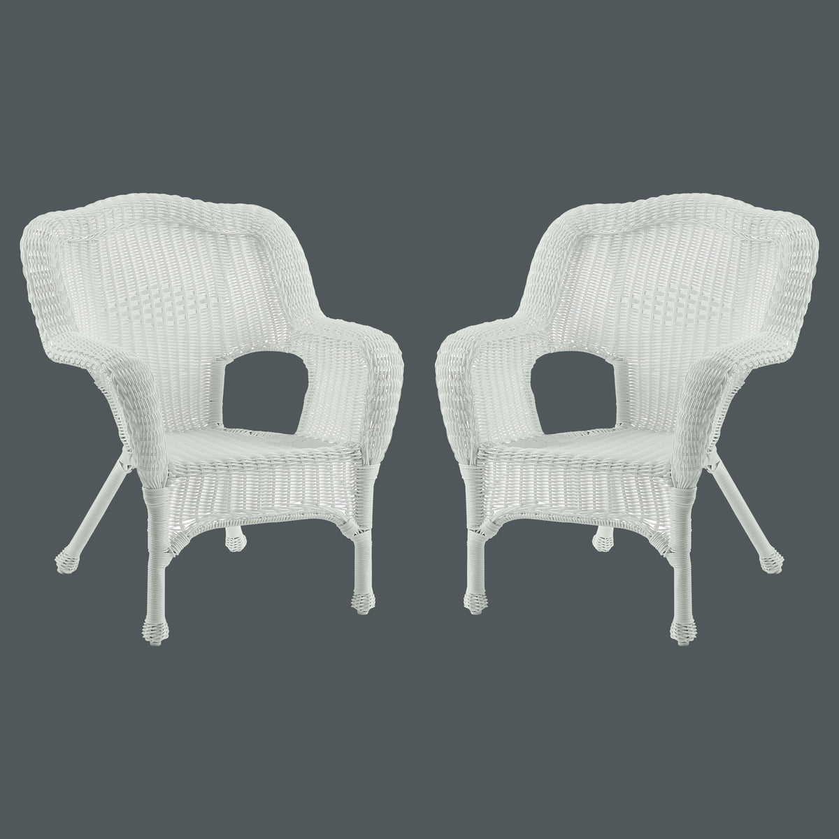 Resin Wicker Patio Chairs Set of 2 R8146