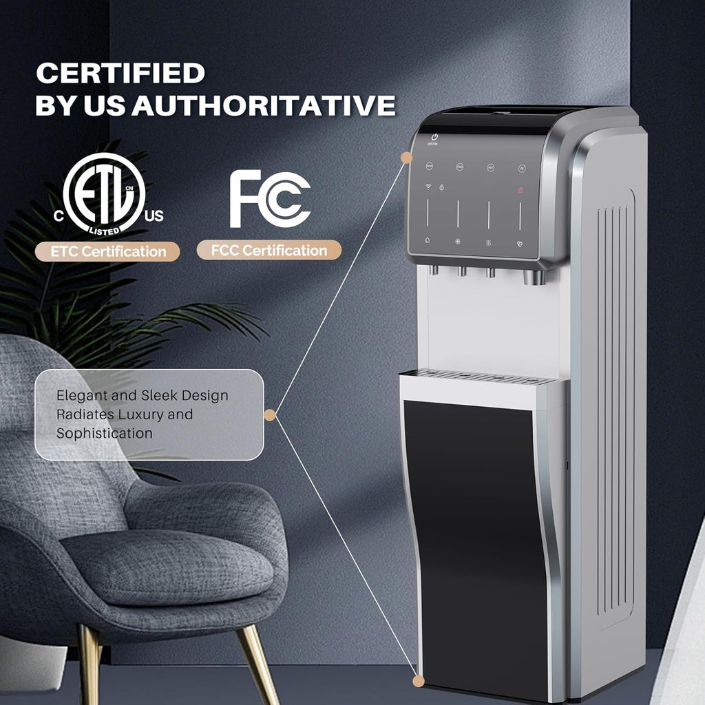 Stainless Steel Water Dispenser with Ice Maker E600495