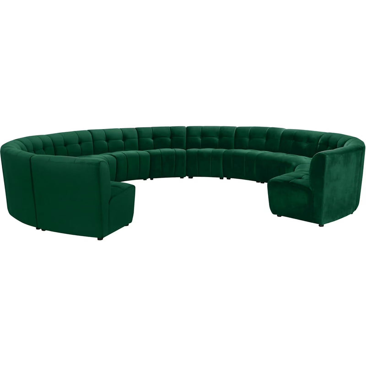 Green Velvet Sectional Sofa F205730
