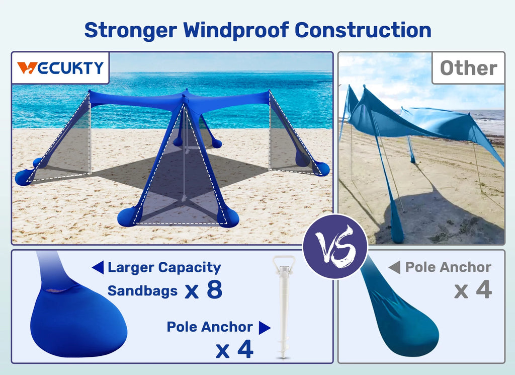 10x10ft Beach Canopy Sun Shelter H721