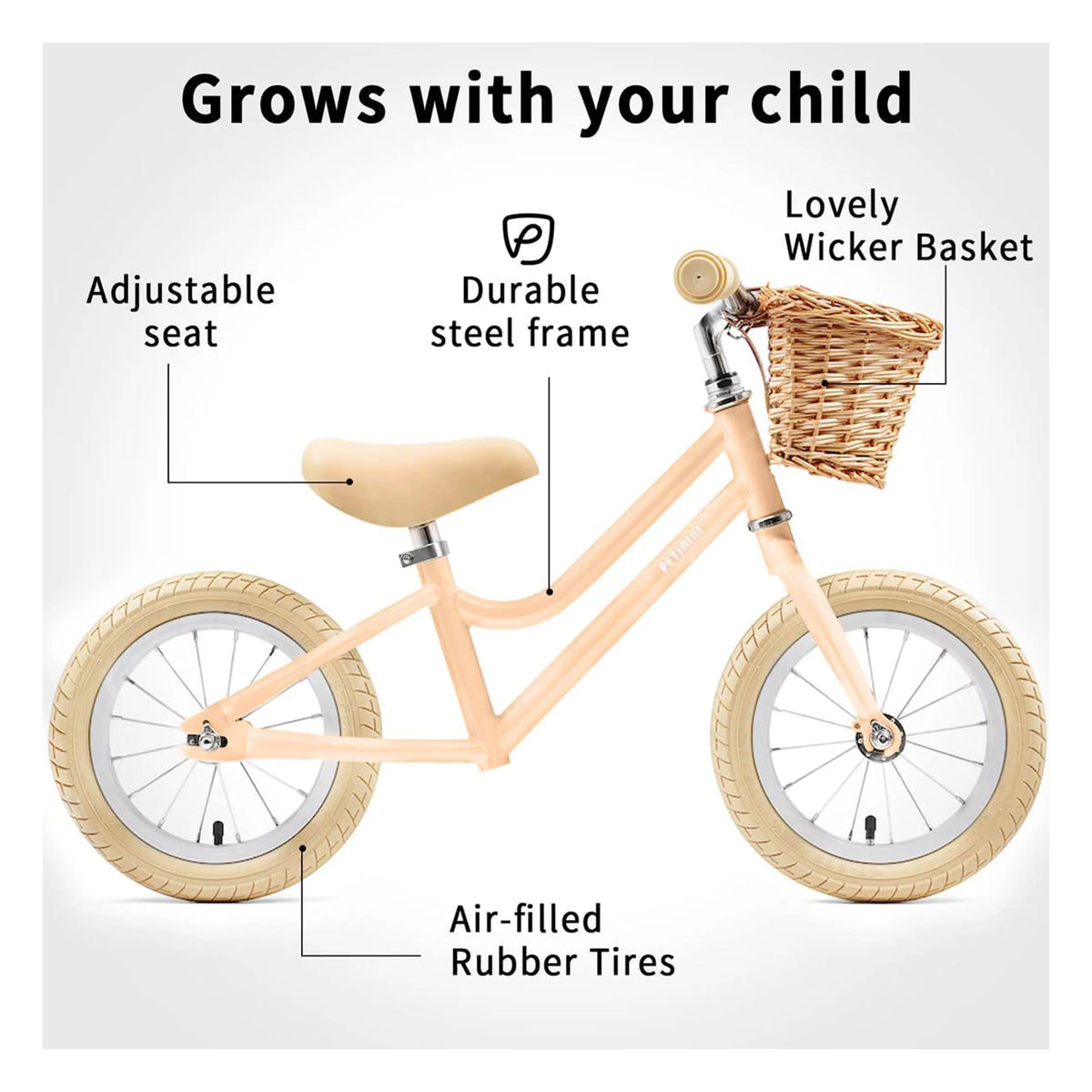 12 Inch Kids Balance Bike with Basket S467