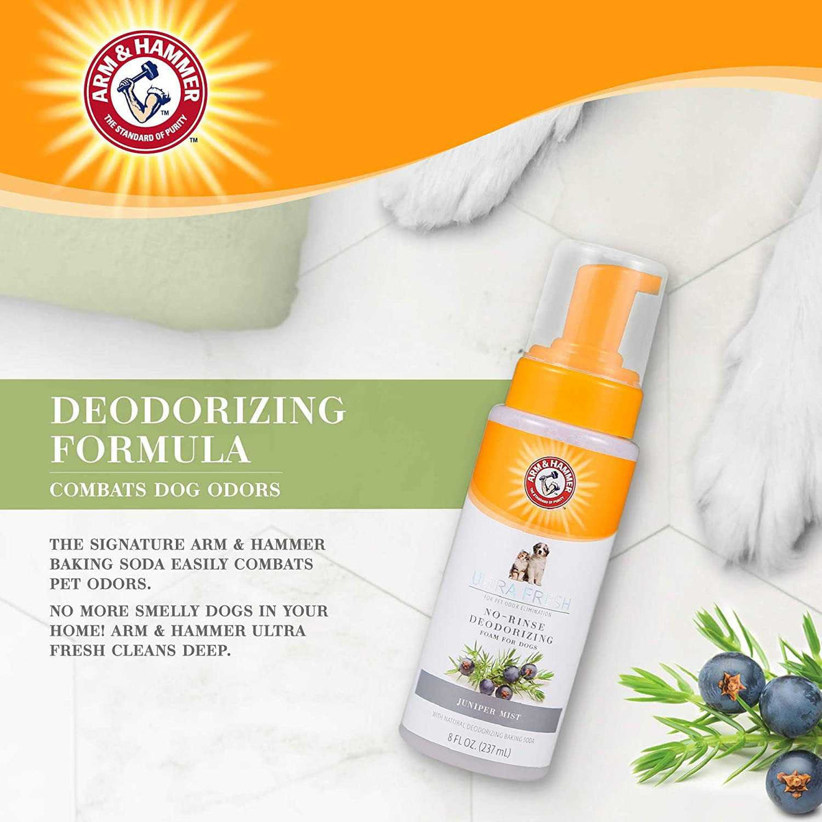No Rinse Deodorizing Foam for Dogs E71131