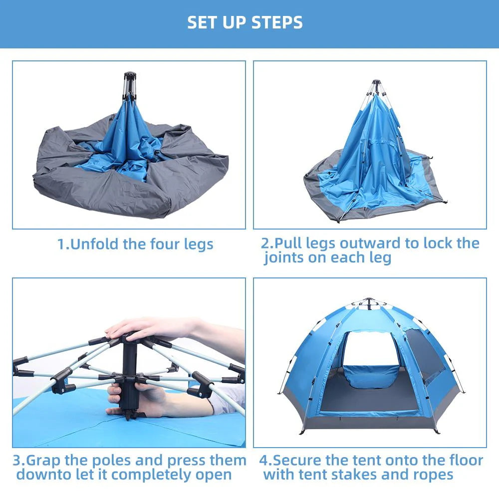 Automatic Waterproof Camping Tent for 3-4 Person E96657