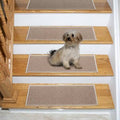 Beige Non-Slip Carpet Stair Treads, 13 Pack Q25793