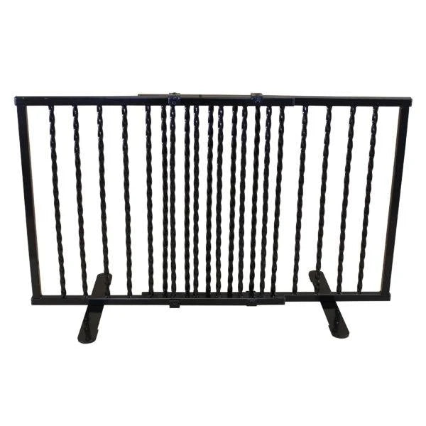 White Wrought Iron Freestanding Pet Gate M703