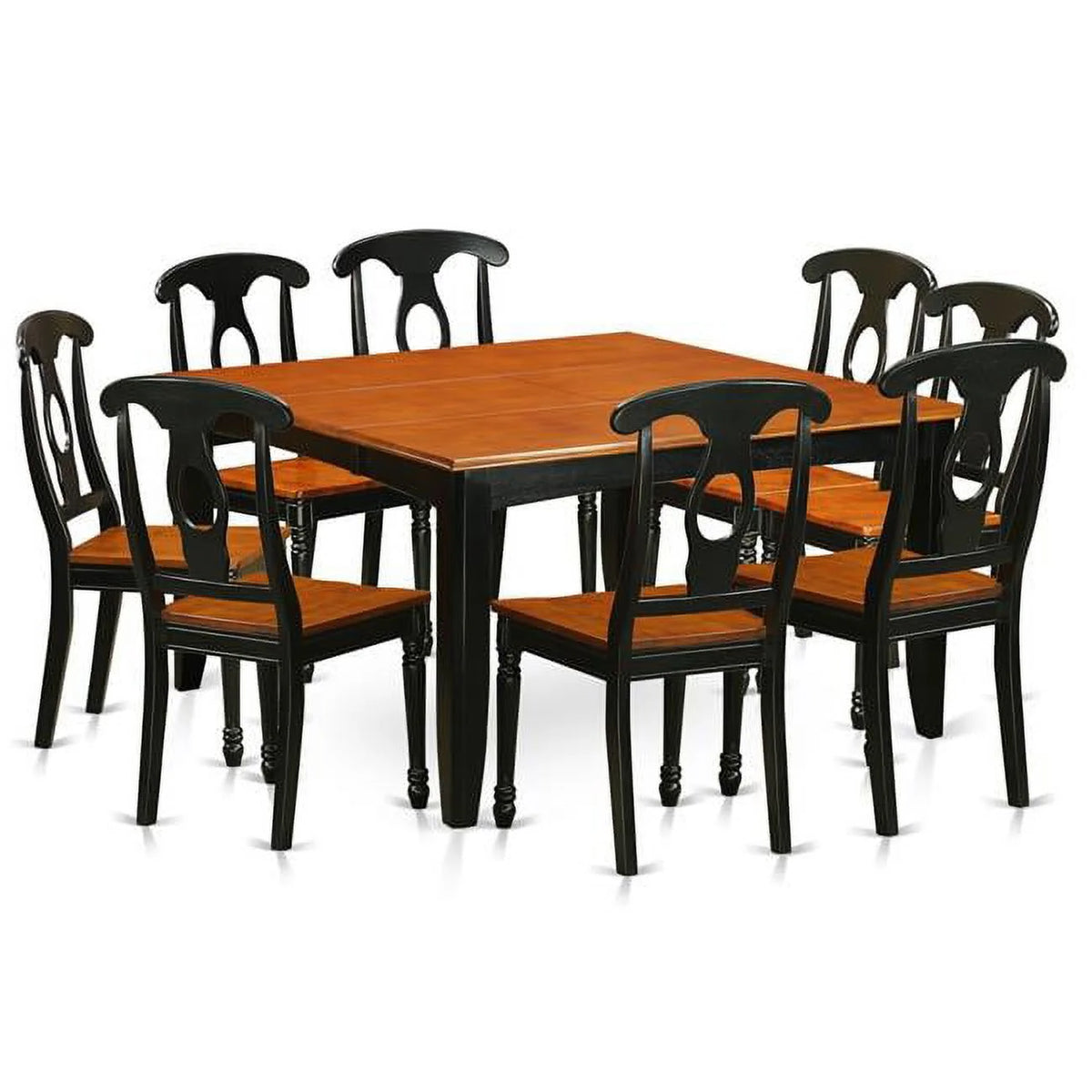 Black & Cherry 9 Piece Wood Dining Room Table Set T428