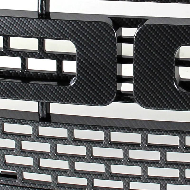 Gray ABS Carbon Fiber Look Front Hood Grille for Ford F150 P64868