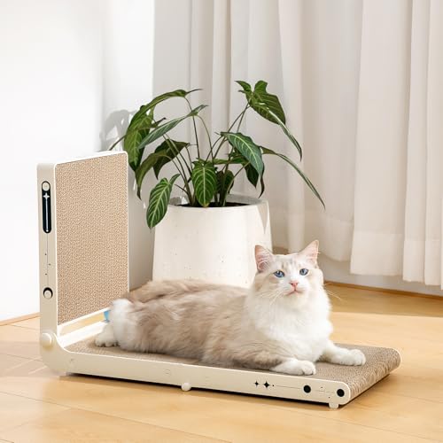 25.3 Inch Double Sided L Shape Cat Scratcher with Ball Toy C56493