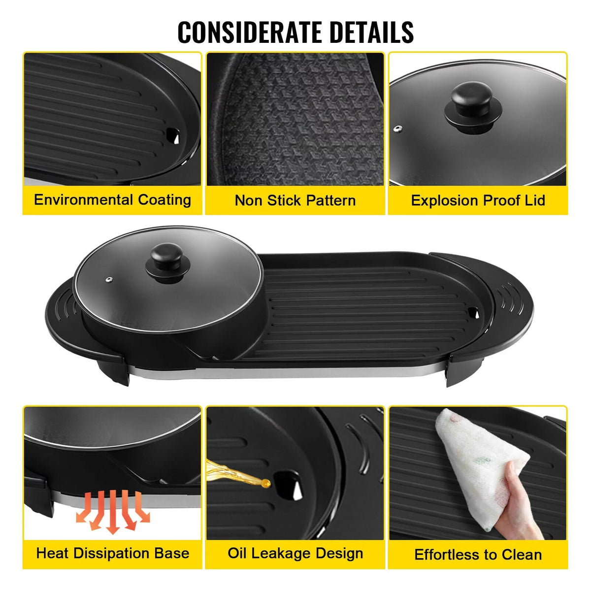 Portable Smokeless Electric BBQ Grill J52918