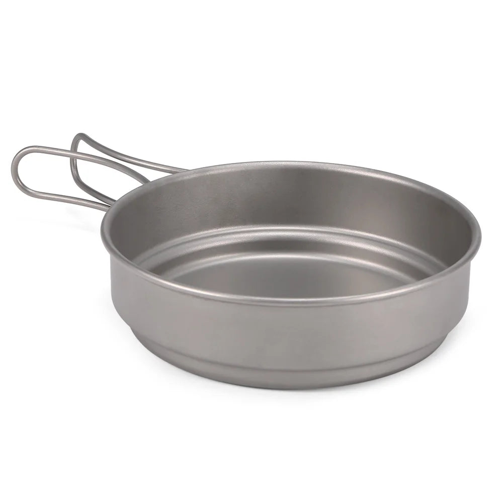 Titanium Cookware Set 1000ml 750ml Pot Pan Spoon Set W9858