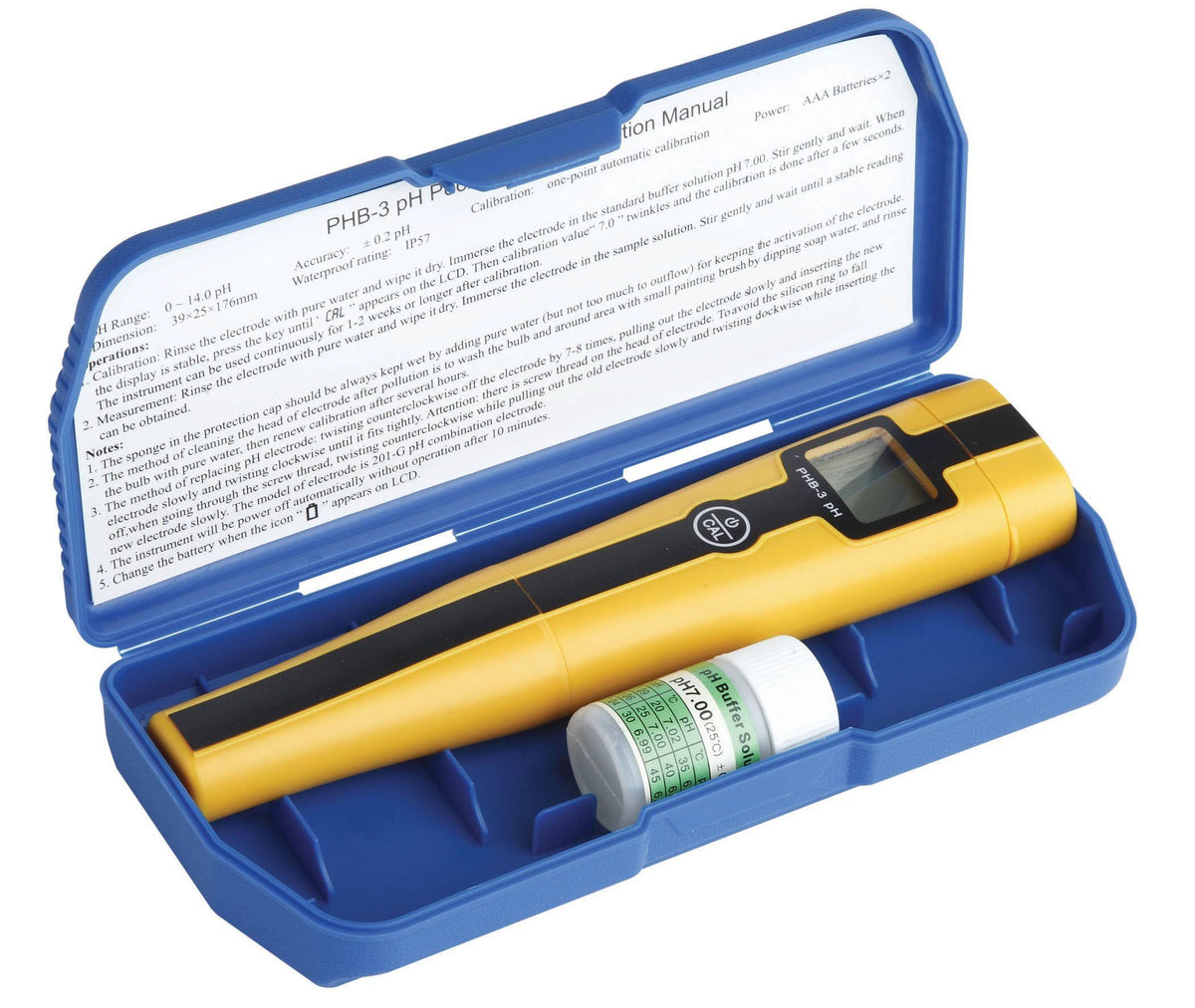 Waterproof Ph Pocket Tester 0.1 Ph Accuracy 0-14.0 Ph Range Q35296