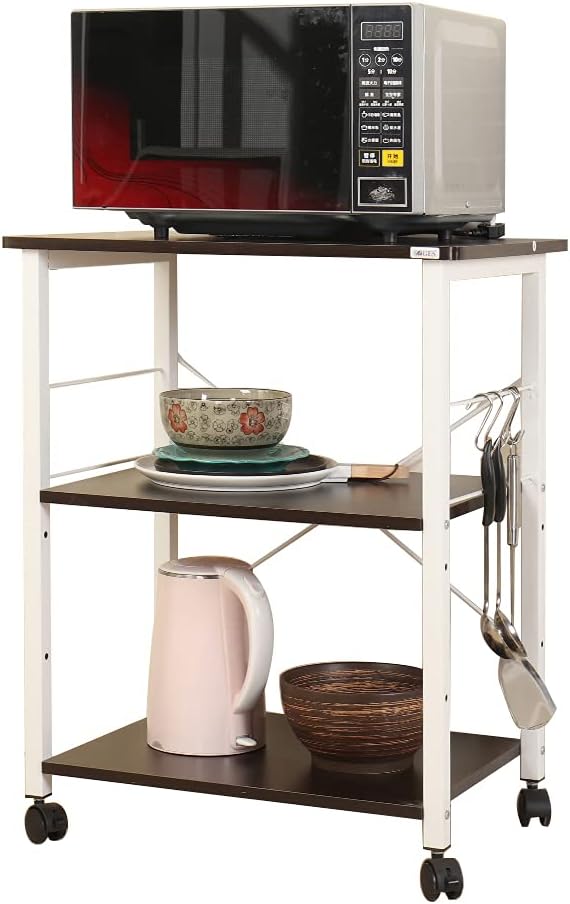 3-Tier Microwave Cart Stand with Storage Shelf E62155