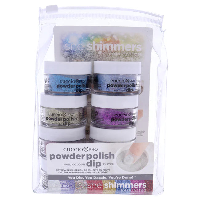 She Shimmer by Cuccio 8 x 0.5 oz Nail Colour Dip System I601