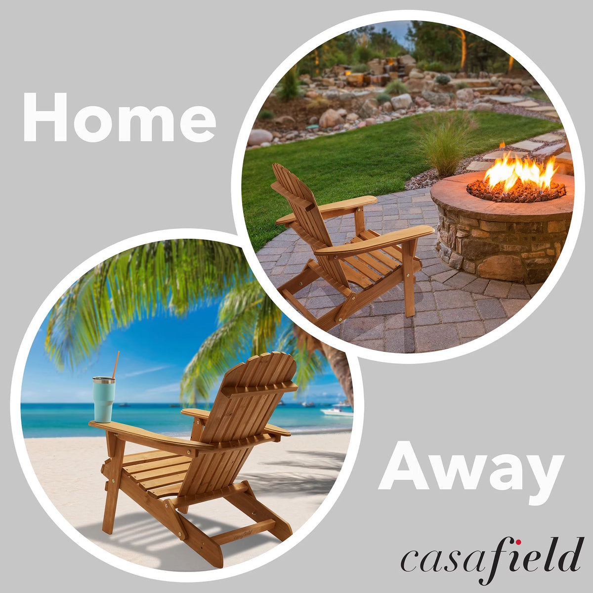 Set of 4 Cedar Wood Folding Adirondack Chairs T908