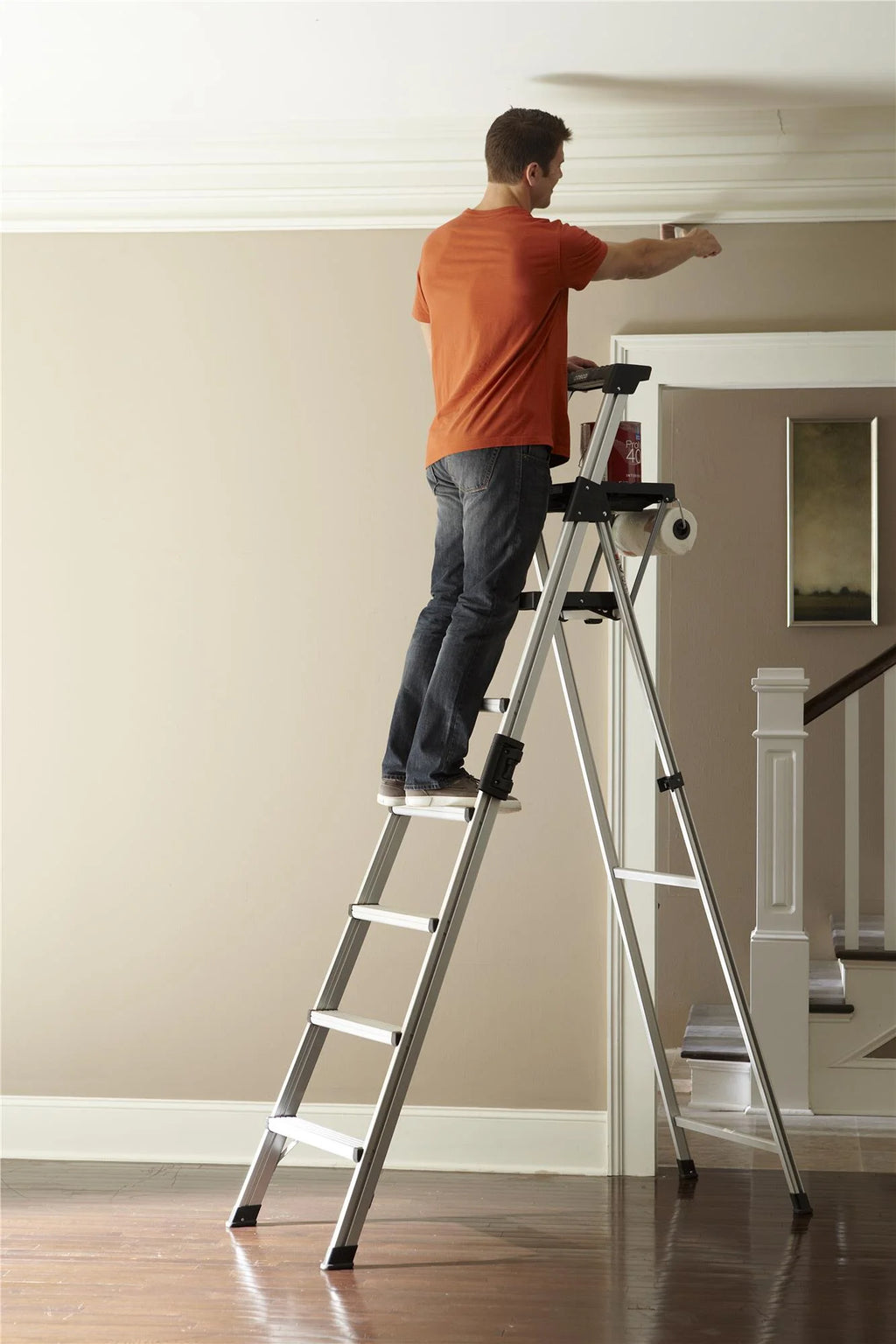 8 Ft. Aluminum Folding Step Ladder 300 Lb. L9954