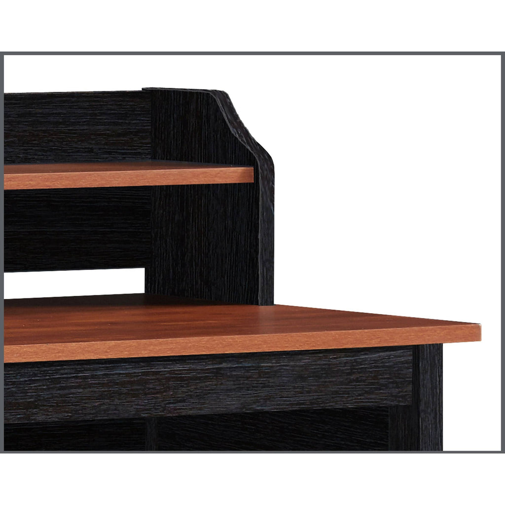Gray Oak Writing Desk with Hutch G471