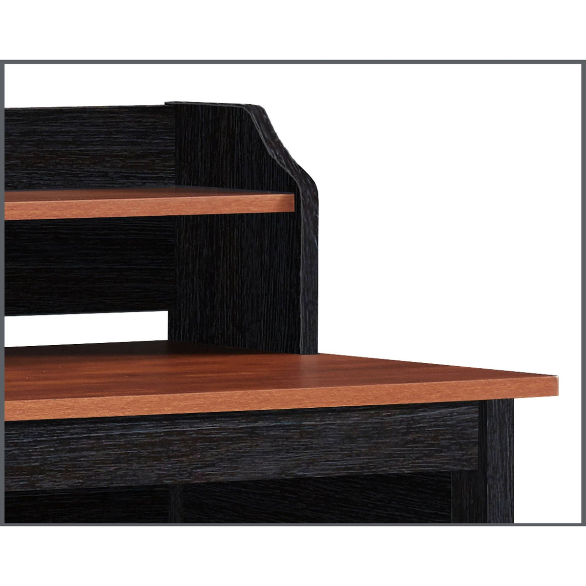 Gray Oak Writing Desk with Hutch G471