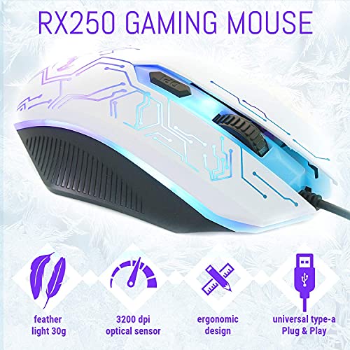 Wired LED RGB Backlight Gaming Keyboard Mouse Mouse pad Headset Bundle D341719
