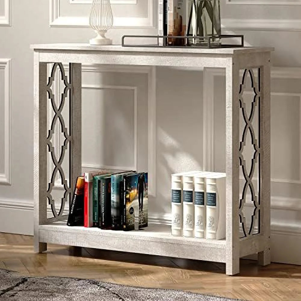 Modern Coffee Table with Shelf Square Wooden Accent Cocktail Table S1935