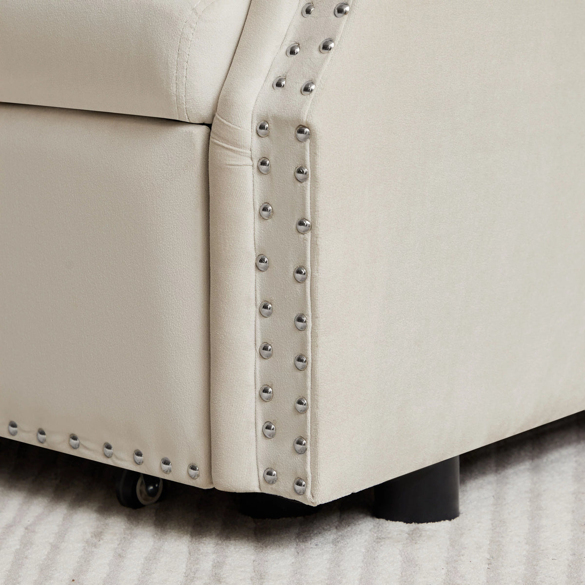 Velvet Convertible Sleeper Sofa Bed D12637
