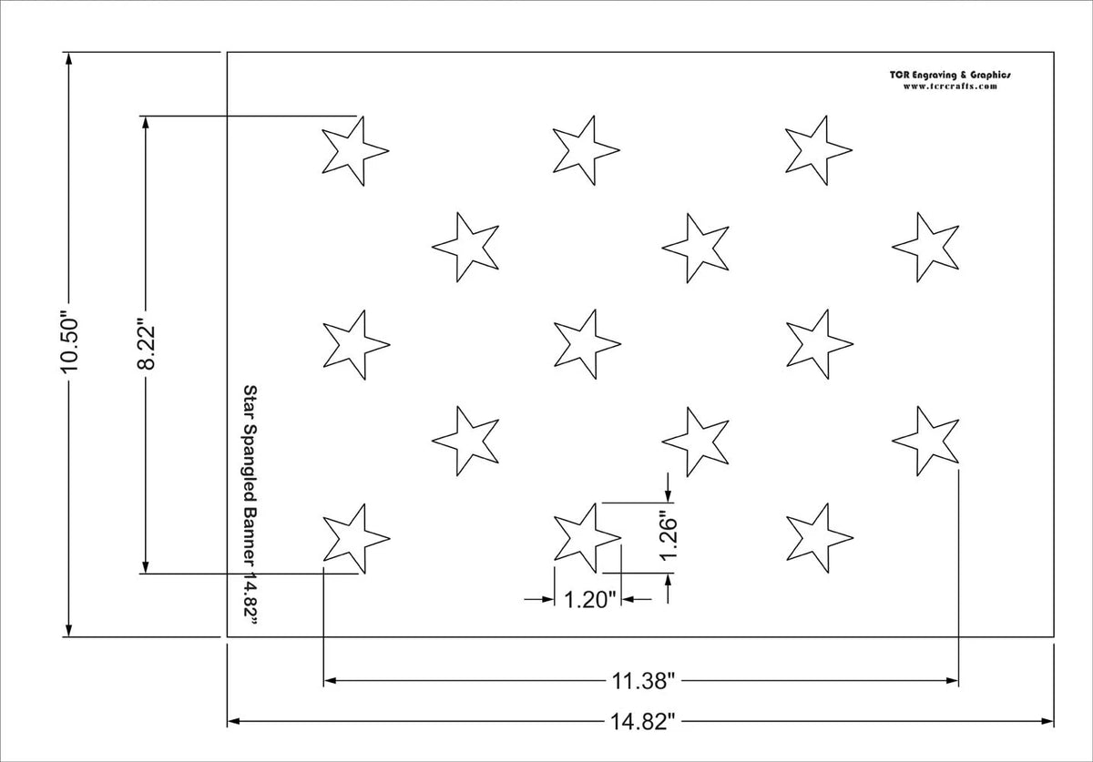 Star Field Stencil 14 Mil 10.5 x 14.82" V69469