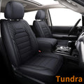 Black Faux Leather Seat Covers Front Set 2 pcs P428