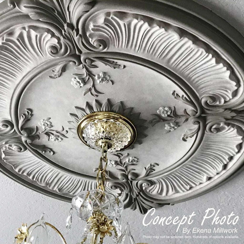 Silver Hand-Painted Ceiling Medallion Q22858