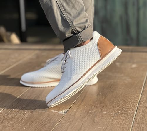 Men's Dress Sneakers Casual Walking Shoes Oxfords Mesh Comfortable Lightweight Breathable Lace-Up B136752