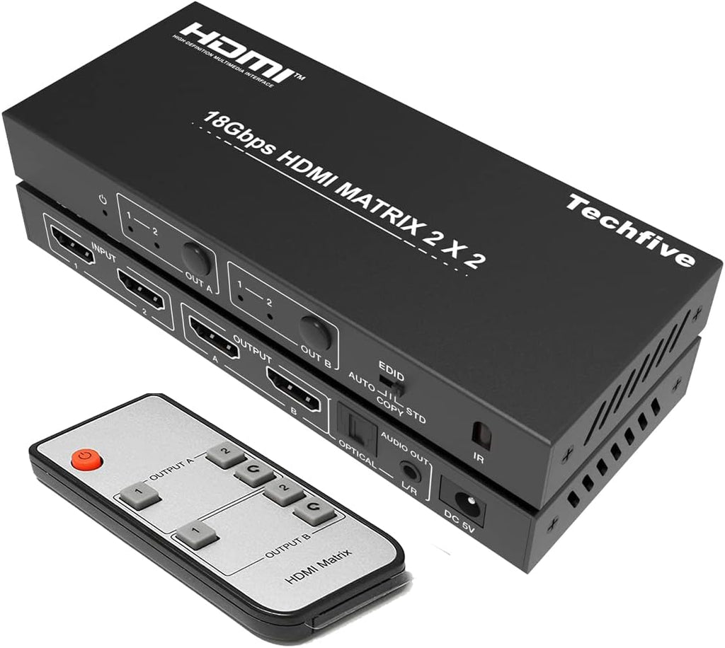 4K@60HZ HDMI Switcher 2 in 2 Out Pack of 2 T39453