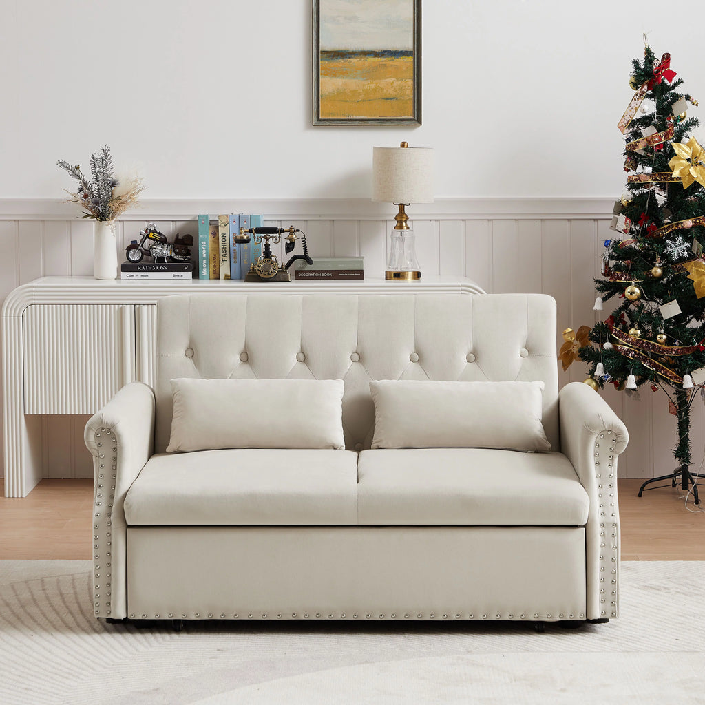 Velvet Convertible Sleeper Sofa Bed D12637