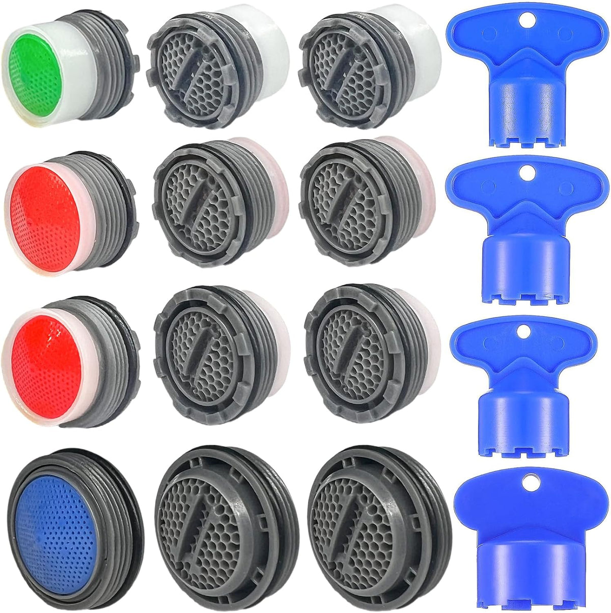 12PCS Faucet Aerator Key Removal Wrench Replacement Inserts T99298