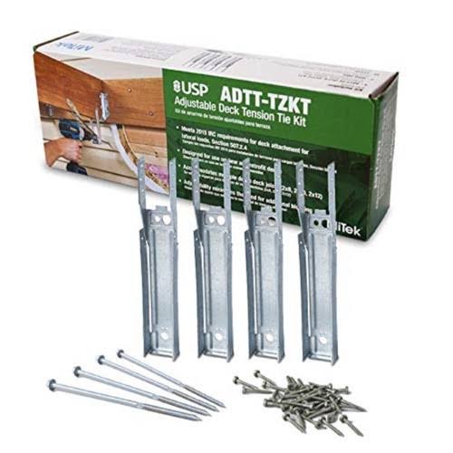 Adjustable Deck Tension Tie Kit, Pack of 8 L4015