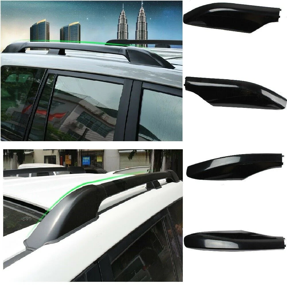 4Pcs Roof Rack Bar Rail End Protection Cover Cap for Prado Y8352