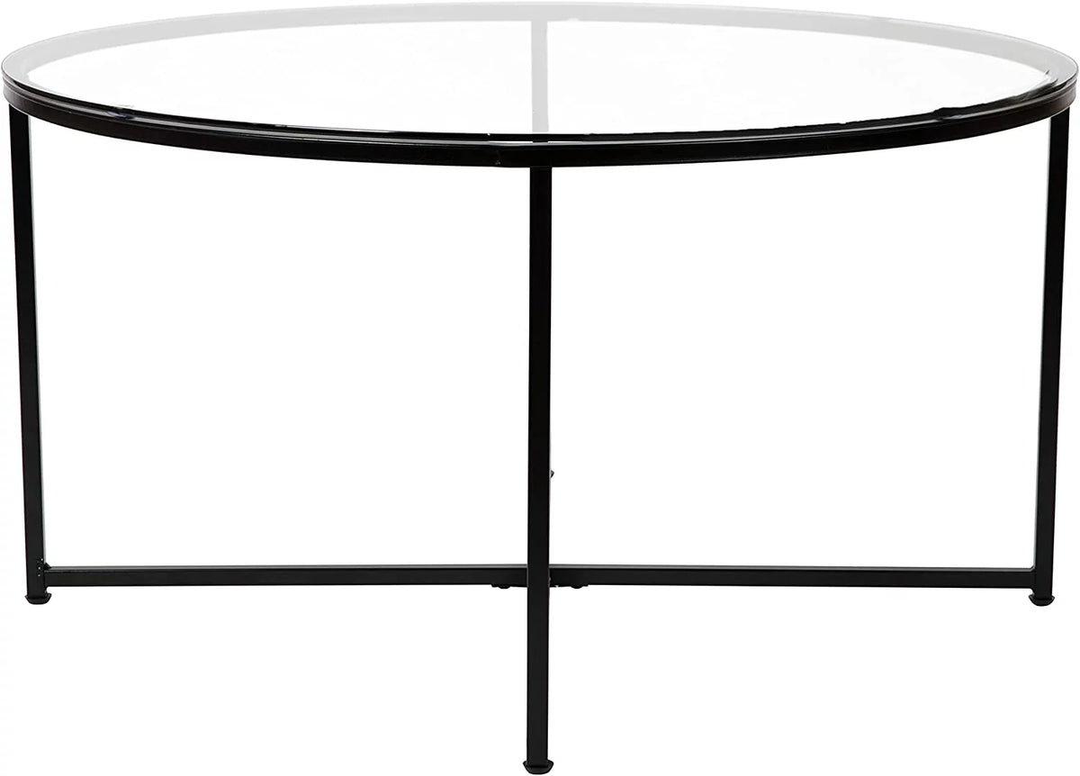 3 Piece Glass Top Occasional Table Set F1405
