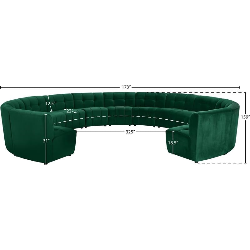 Green Velvet Sectional Sofa F205730