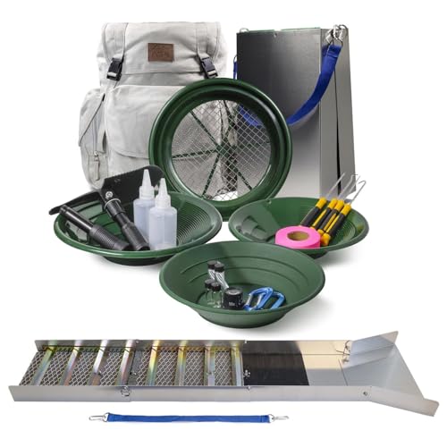 50" Aluminum Folding Sluice Box Gold Prospecting Kit J93694