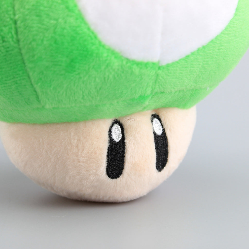 Super Mario Green 1-Up Mushroom Stuffed Plush 6'' Q1679