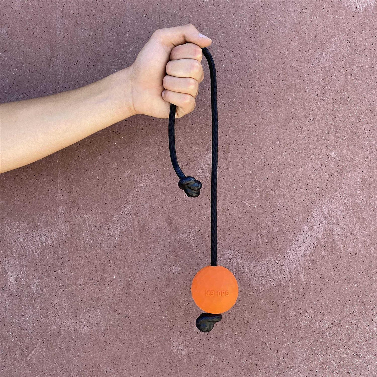 Dog Ball on a Rope Solid Rubber Tug Toy H5890