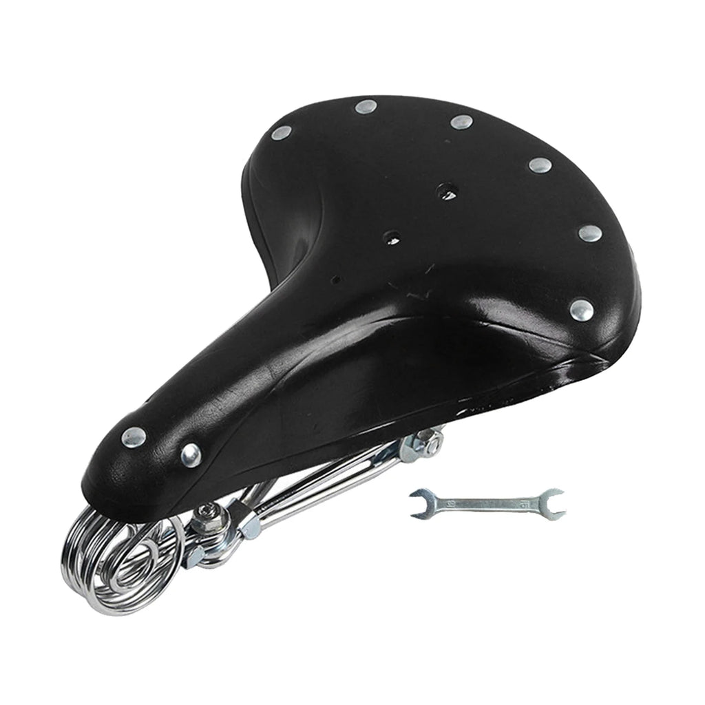 Black Leather Bike Saddle Seat U823