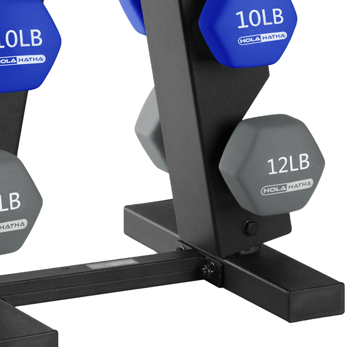 3, 5, 8, 10, & 12 lb Neoprene Hexagon Dumbbell Weight Set with Stand P583142