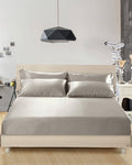 Fitted Sheet Seamless 19 Momme Silvergray 152 x 203 + 40cm O846