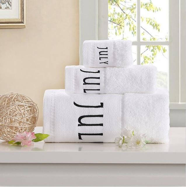Cotton 3-Piece Bath Towels Set Q2589