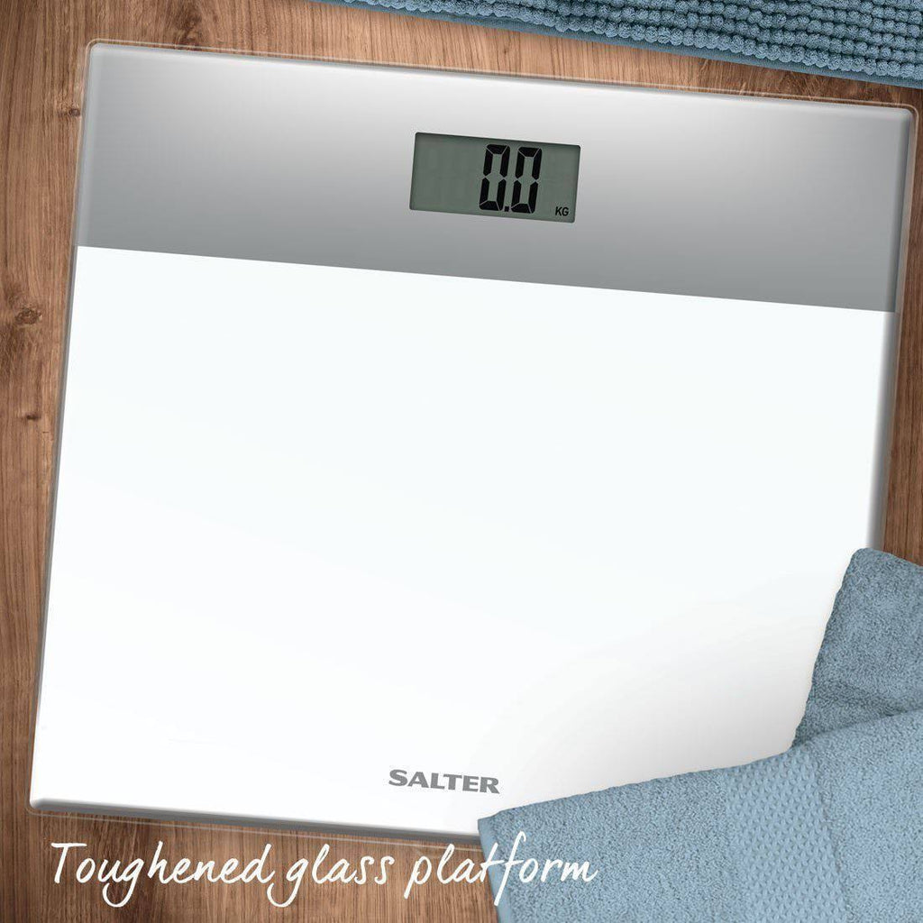 White Glass Digital Bathroom Scale P8484