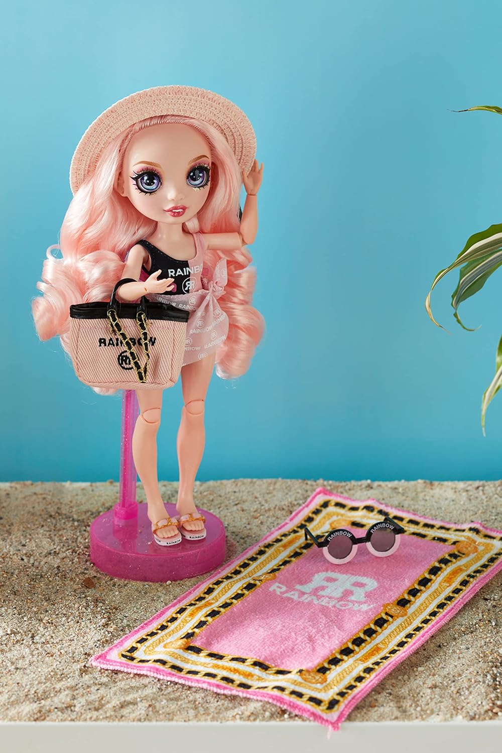 Pink Fashion Doll with 2 Designer Outfits and Pool Accessories Playset Q587929