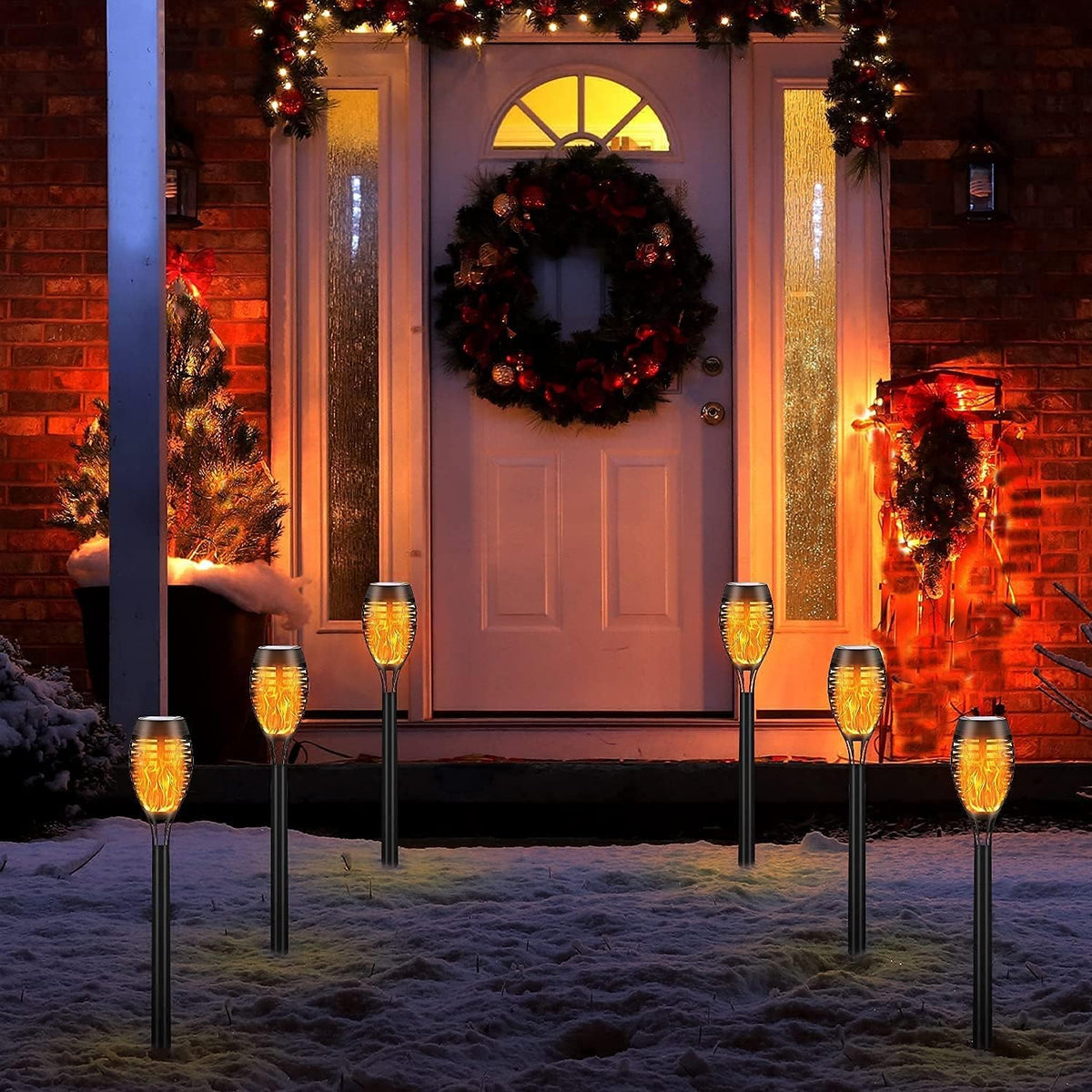 12 Pack Waterproof Solar Torch Lights Q964578
