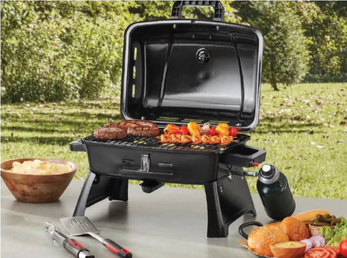 Portable 1 Burner Propane Grill with Griddle Plate U13130