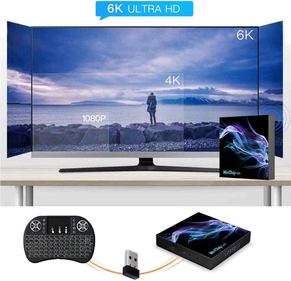 Android TV Box 4GB RAM 32GB ROM with Backlit Keyboard Pack of 2 D865844