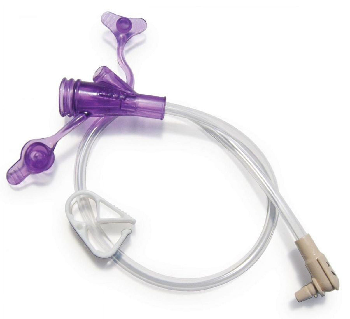 Purple Right Angle Connector with Y-Port Adapter, 24 Inch, 1 Count Q89098